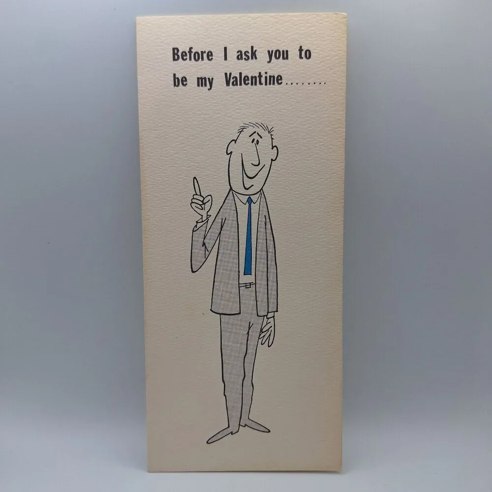 Hallmark Vintage Valentine Greeting Card Contemporary‎ Design Humor Collectible